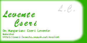 levente cseri business card